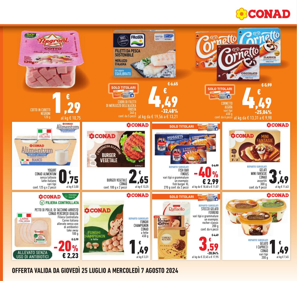 Volantino Conad 25.07.2024 - 07.08.2024