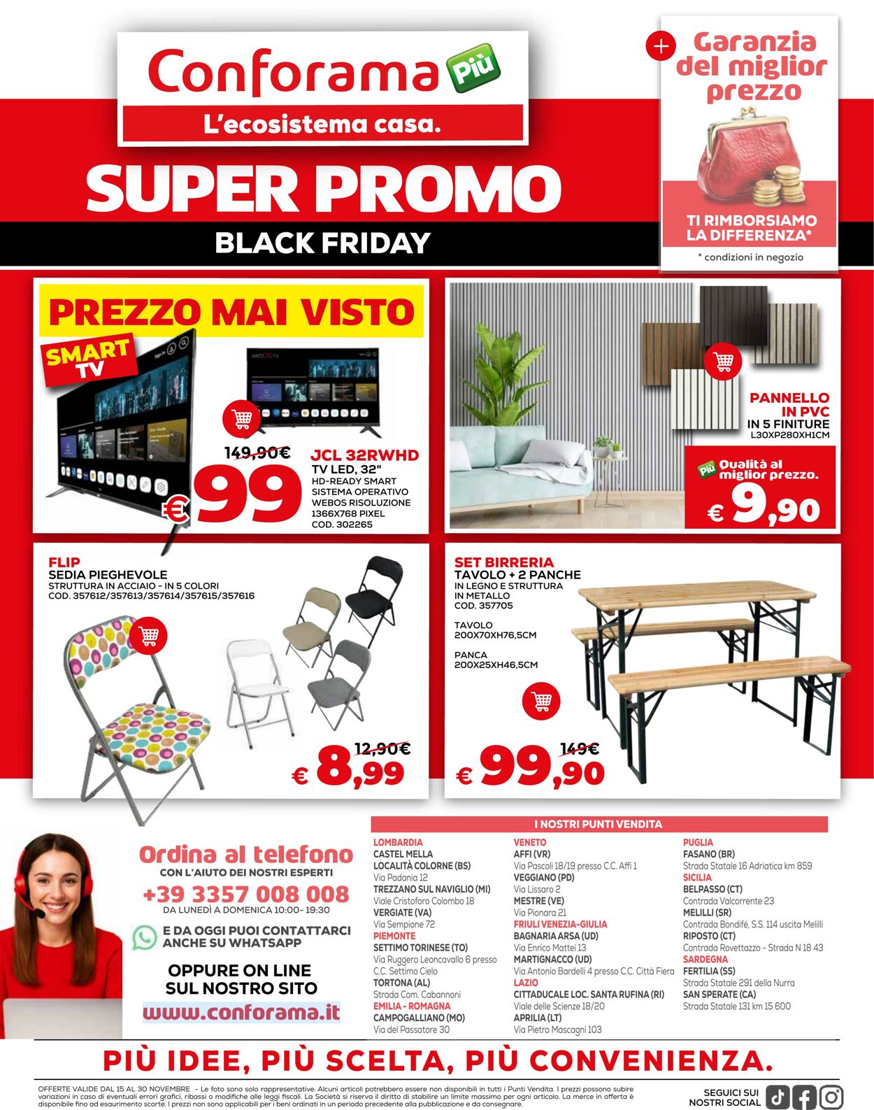 Volantino Conforama 17.11.2025 - 30.11.2025
