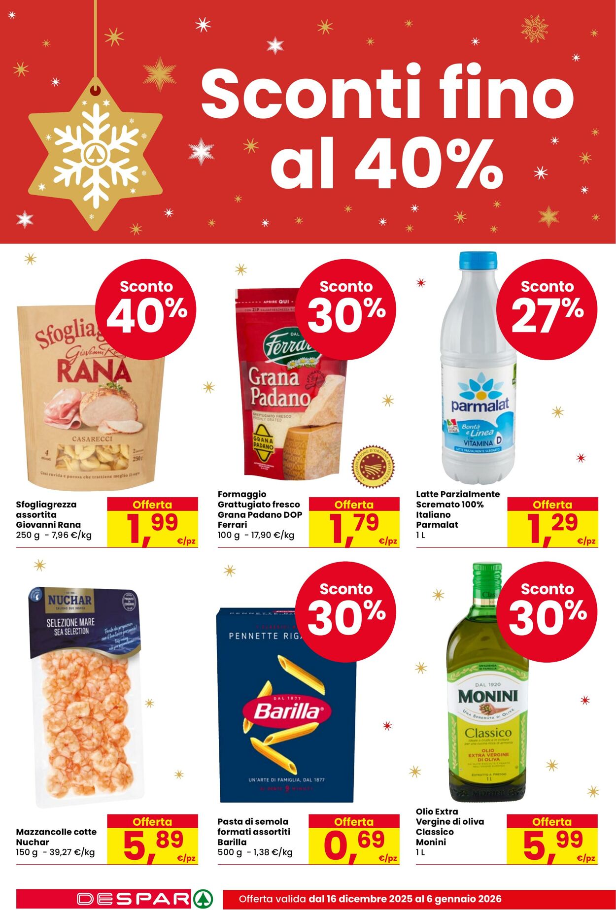 Volantino Despar 16.12.2025 - 06.01.2026