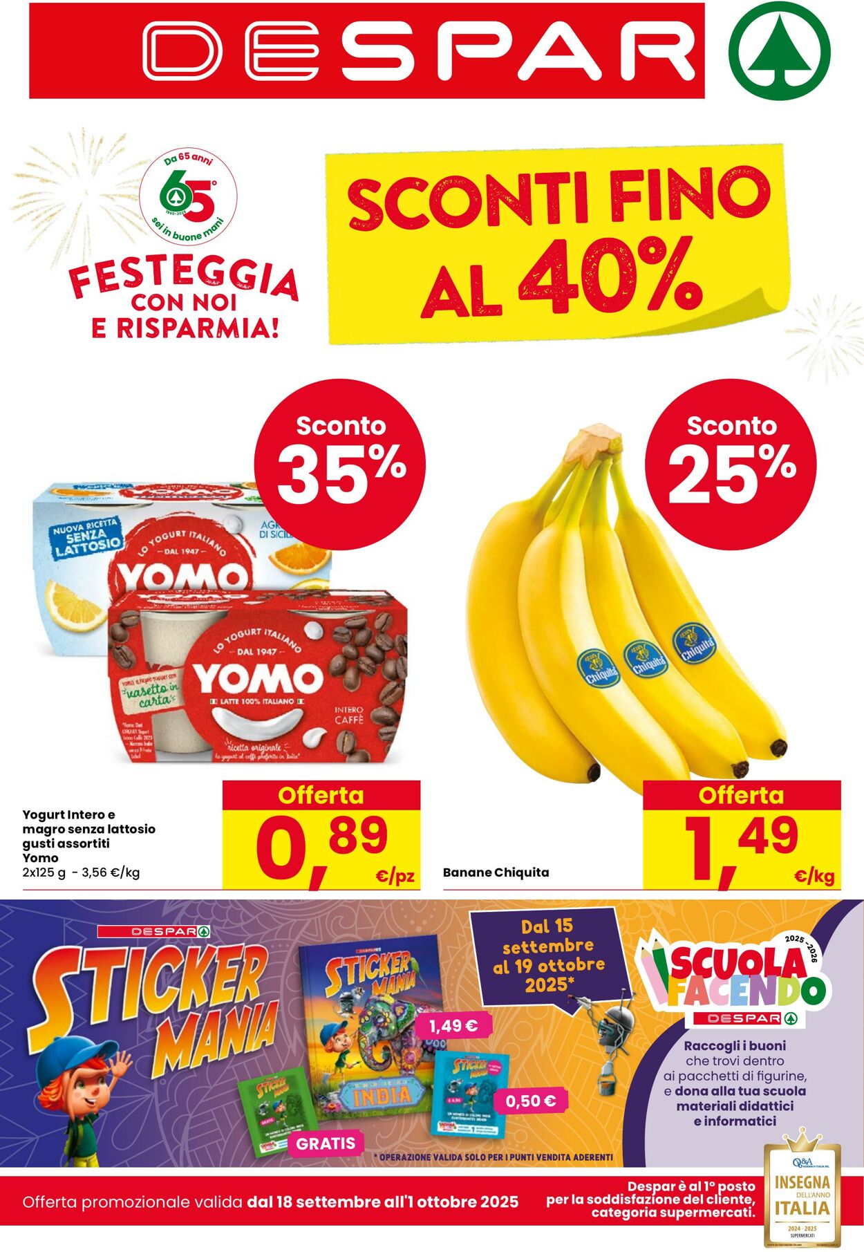 Volantino Despar 18.09.2025 - 01.10.2025