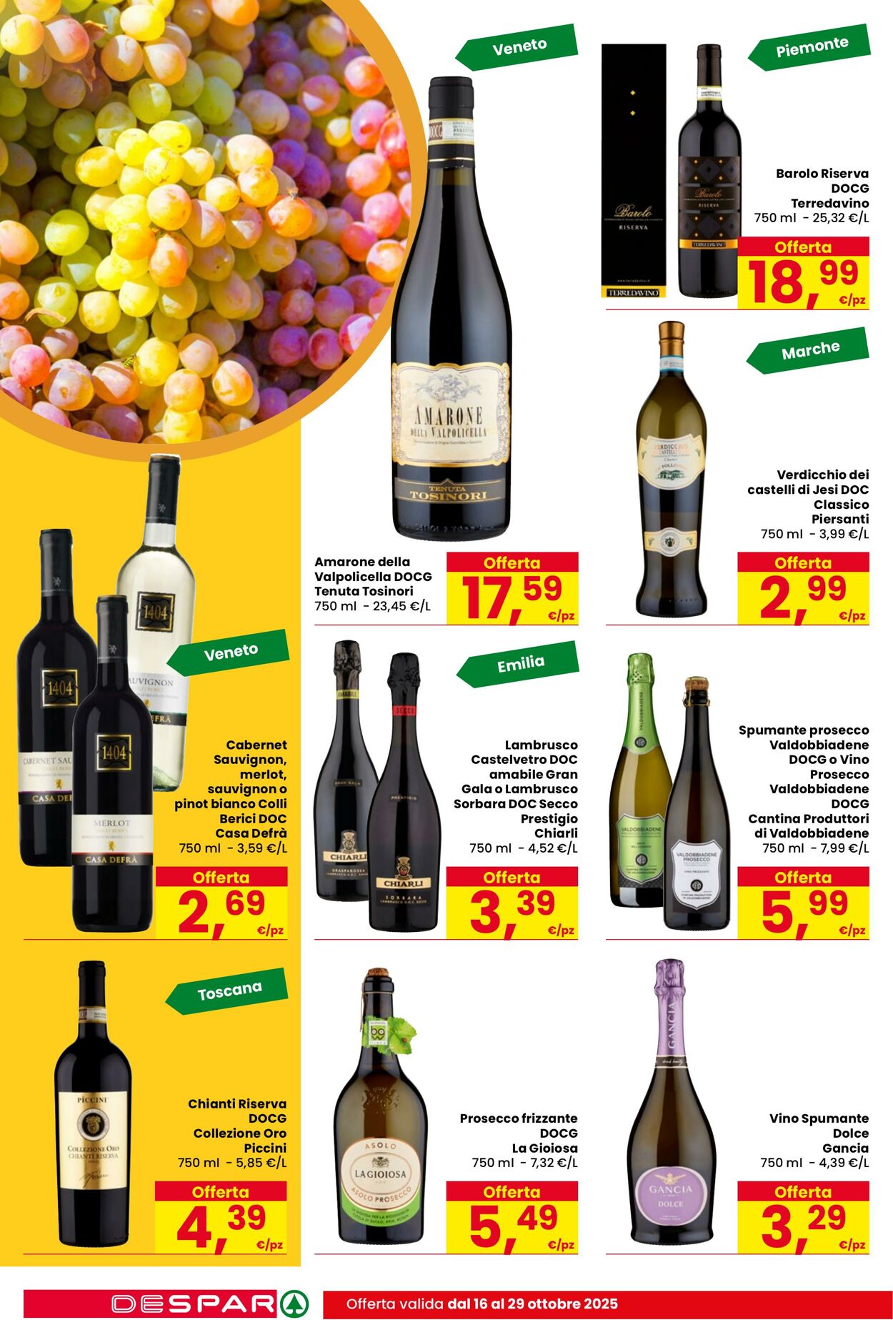 Volantino Despar 16.10.2025 - 29.10.2025