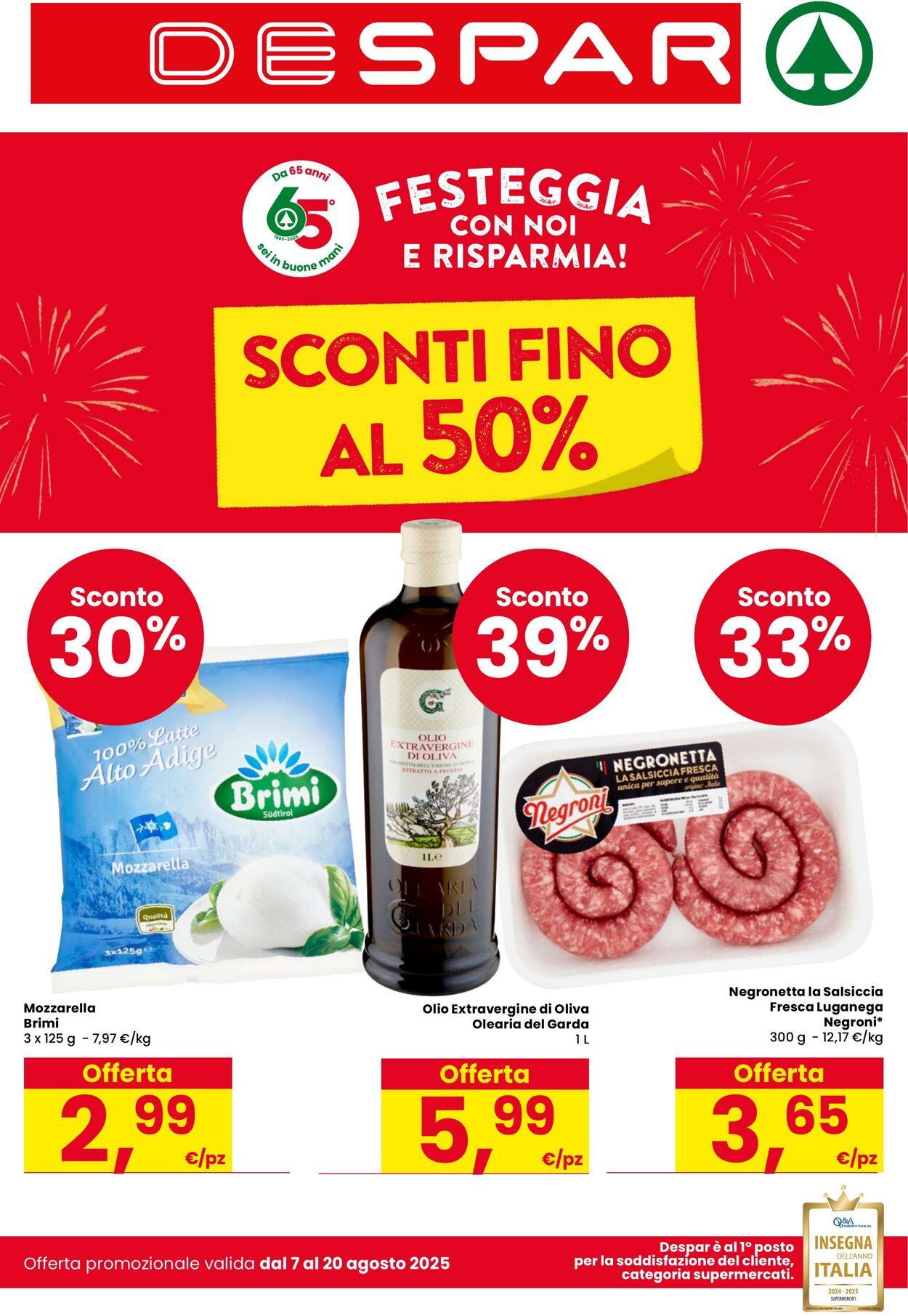 Volantino Despar 07.08.2025 - 20.08.2025