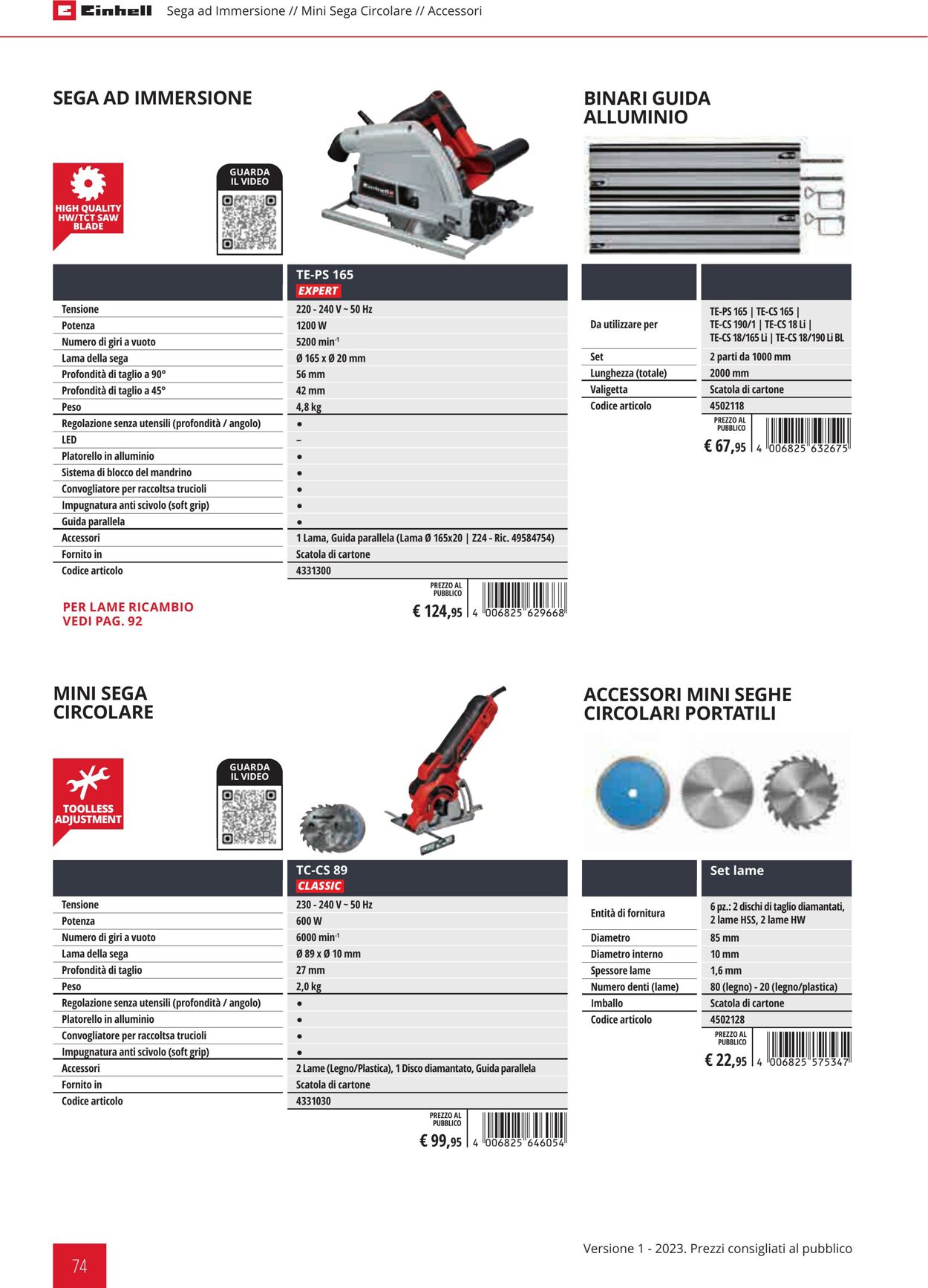 Volantino Einhell 01.02.2023 - 31.12.2023