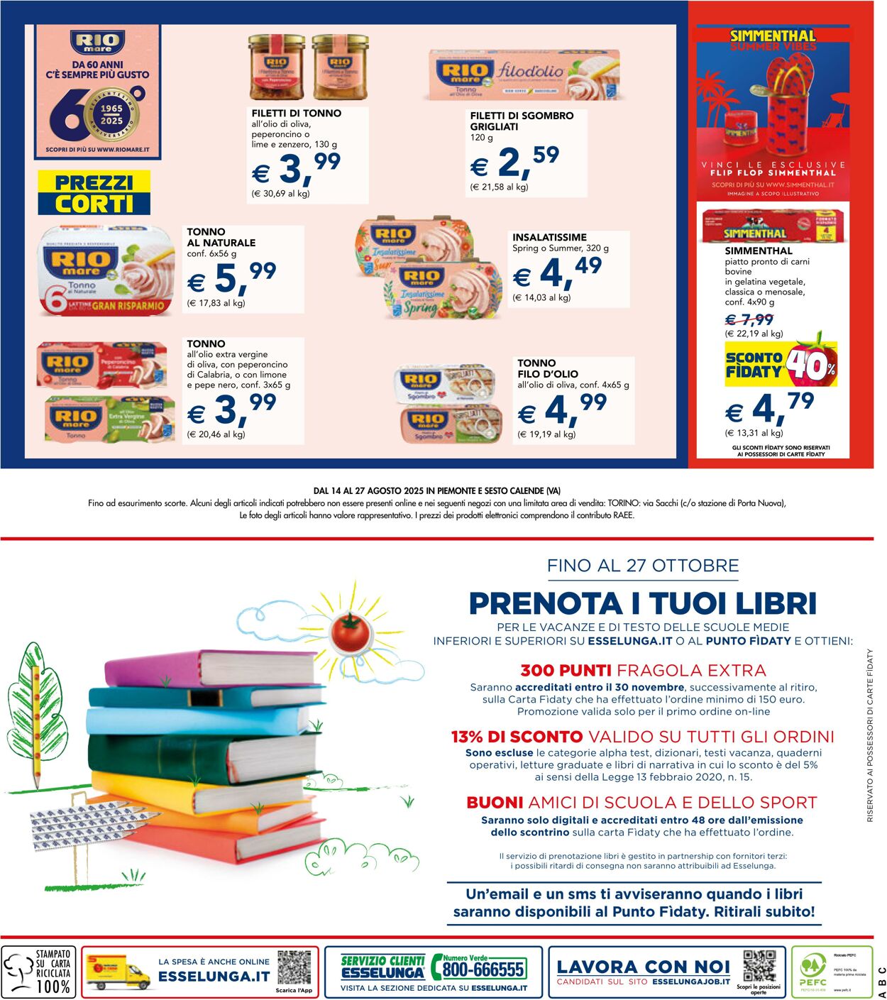 Volantino Esselunga 14.08.2025 - 27.08.2025