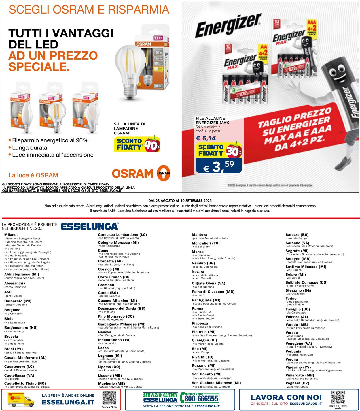 Volantino Esselunga 28.08.2025 - 10.09.2025