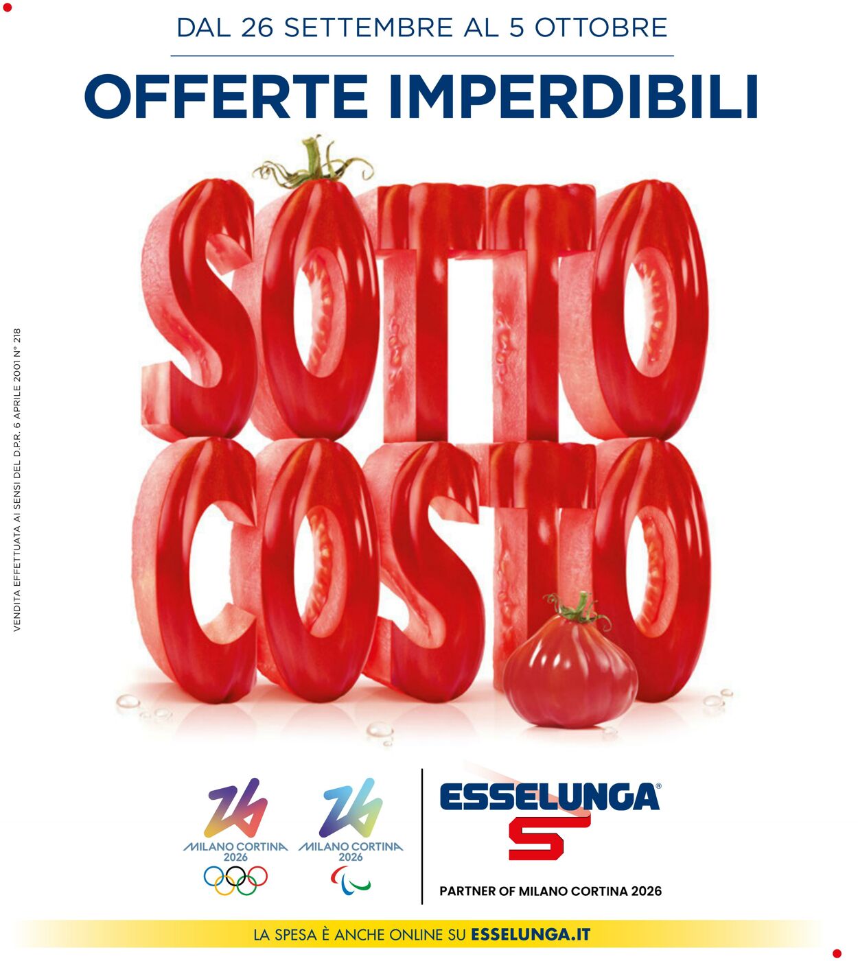 Volantino Esselunga 26.09.2025 - 05.10.2025