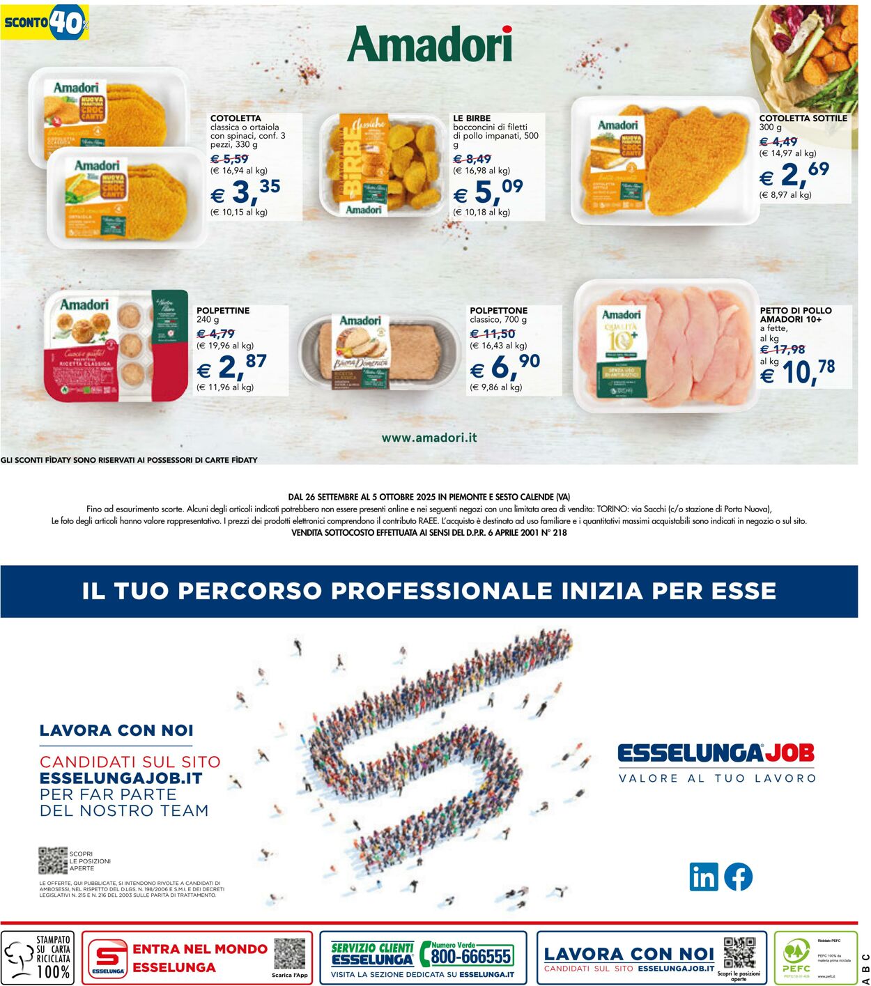 Volantino Esselunga 26.09.2025 - 05.10.2025