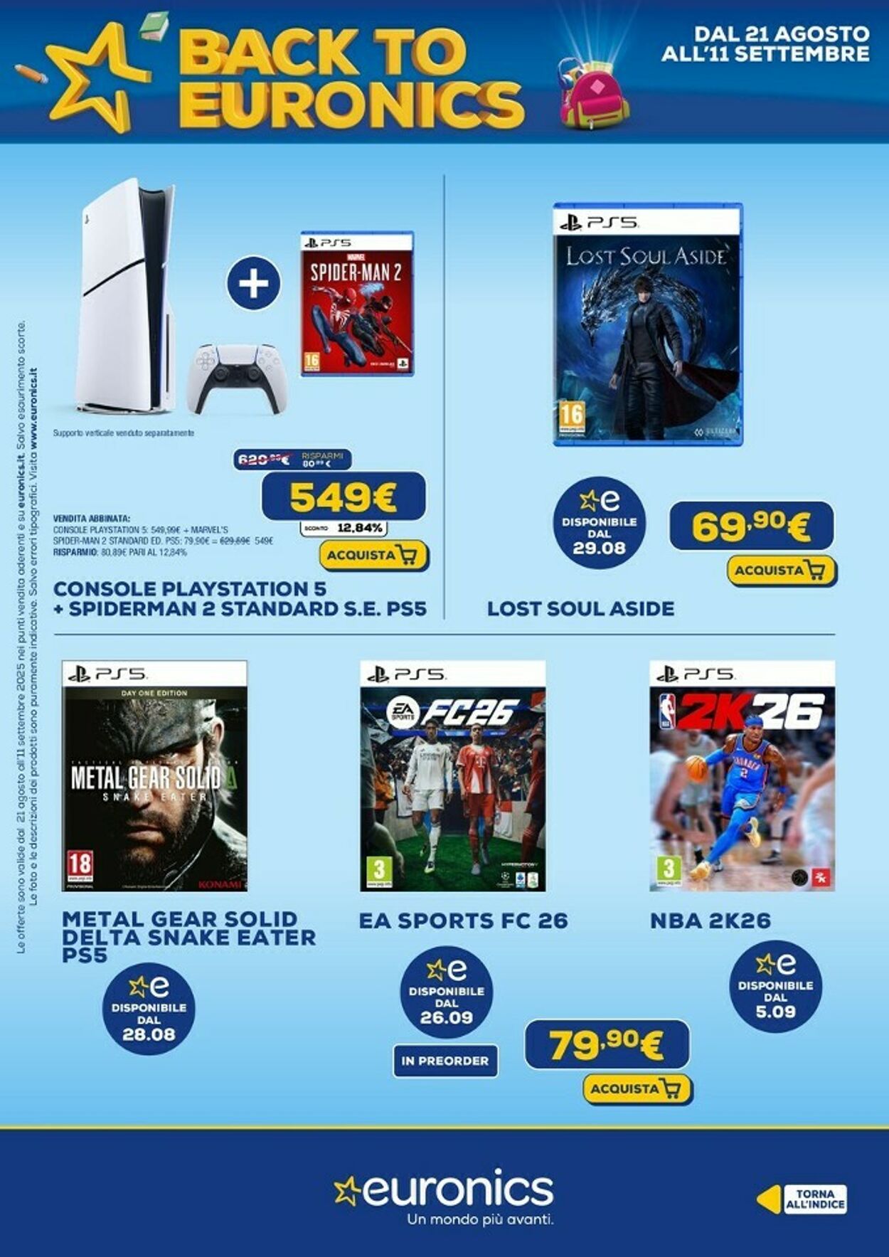 Volantino Euronics 21.08.2025 - 11.09.2025