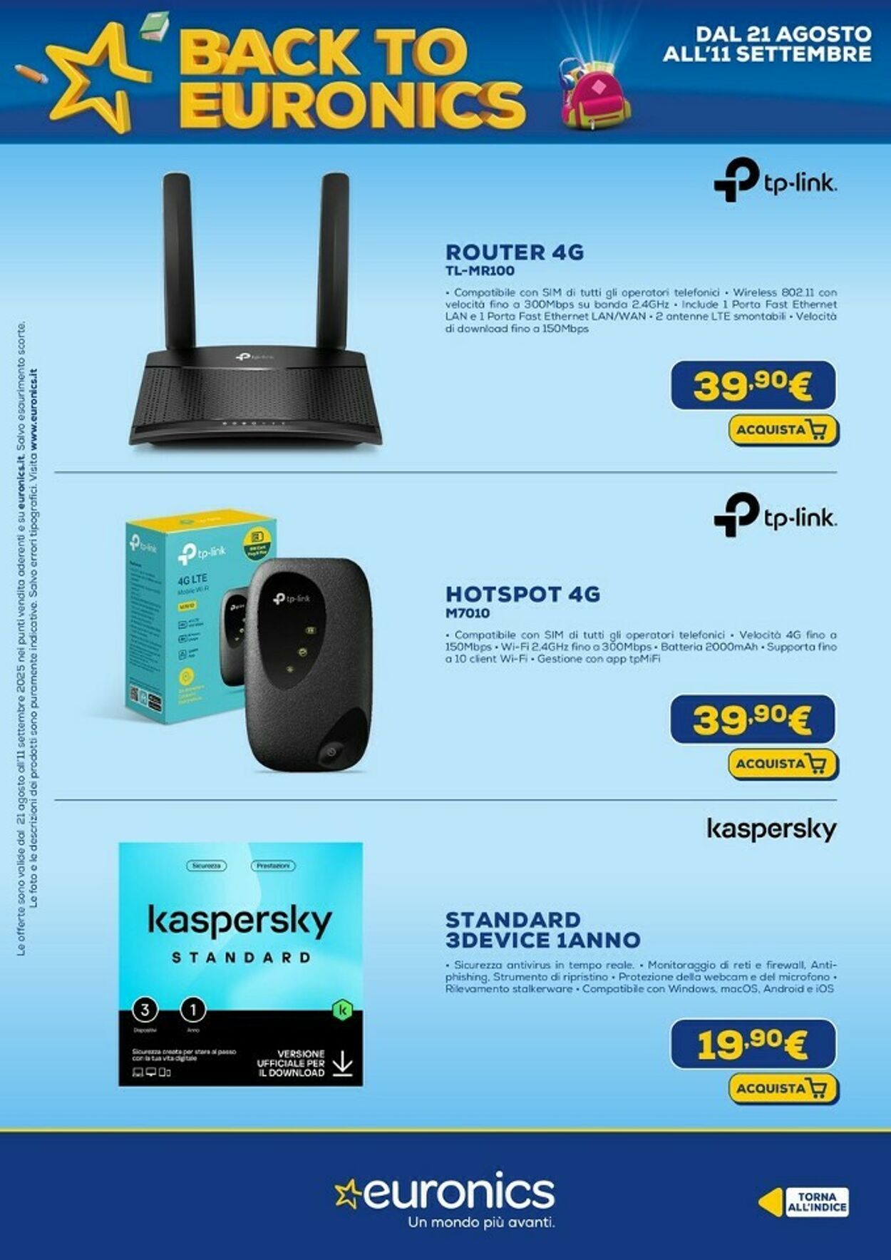 Volantino Euronics 21.08.2025 - 11.09.2025