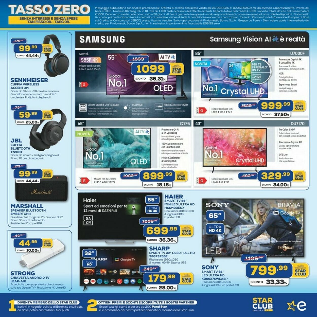 Volantino Euronics 21.08.2025 - 11.09.2025