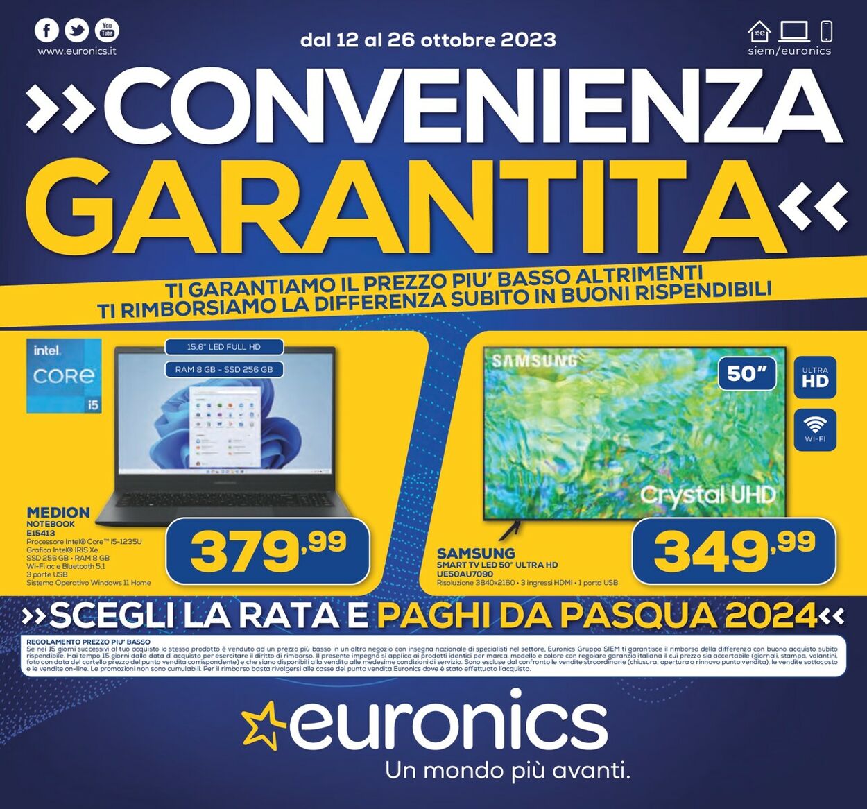 Volantino Euronics 12.10.2023 - 26.10.2023