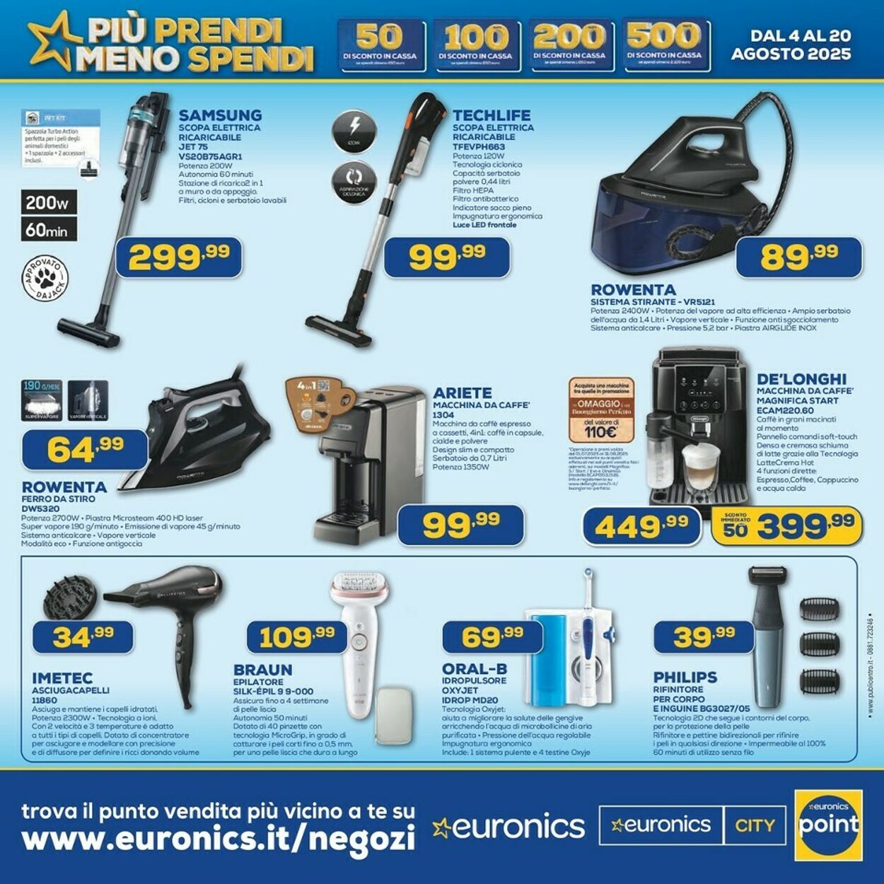 Volantino Euronics 04.08.2025 - 20.08.2025