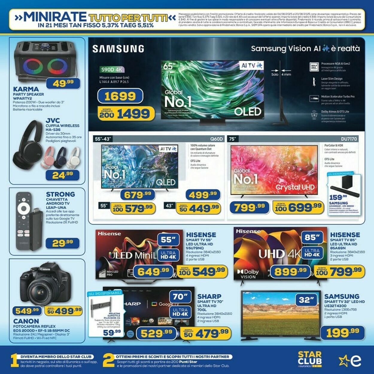 Volantino Euronics 04.08.2025 - 20.08.2025