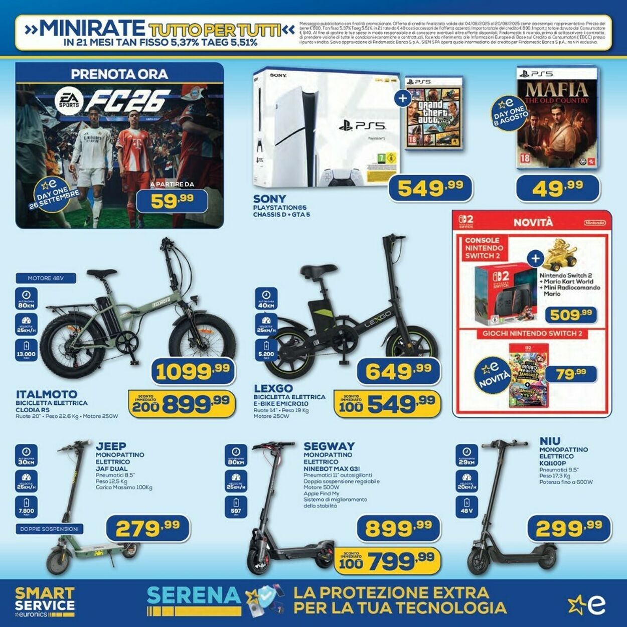 Volantino Euronics 04.08.2025 - 20.08.2025