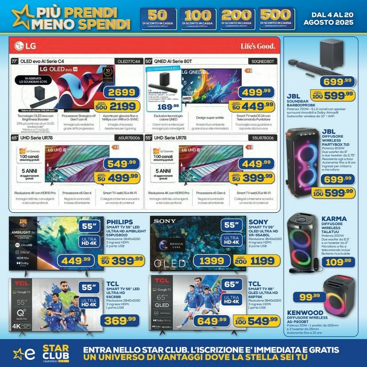 Volantino Euronics 04.08.2025 - 20.08.2025