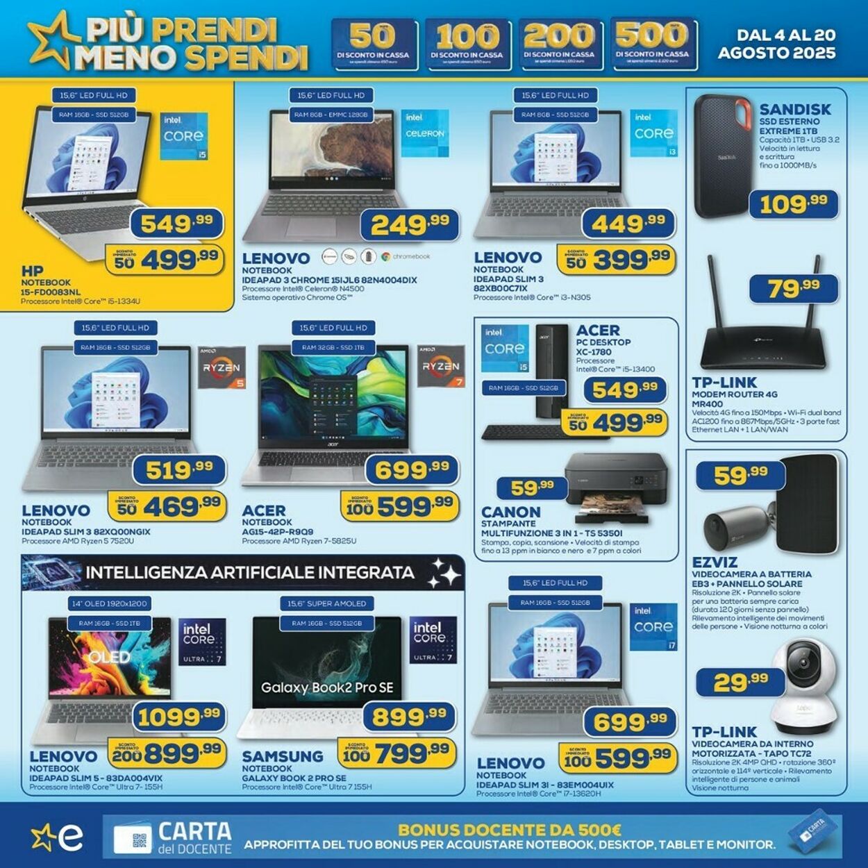 Volantino Euronics 04.08.2025 - 20.08.2025