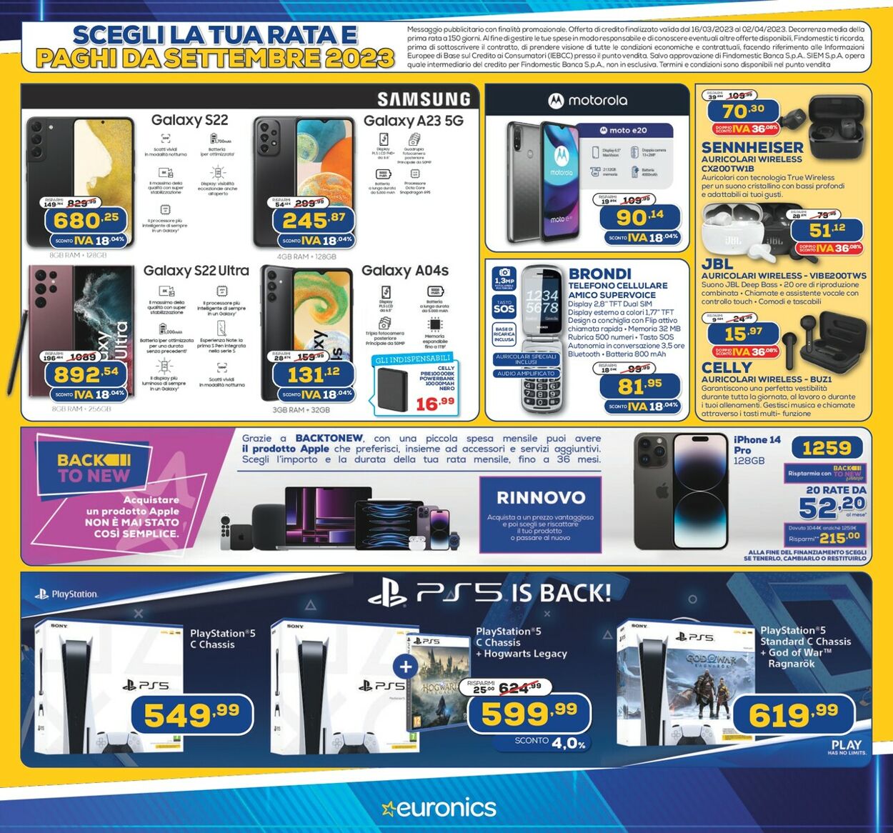 Volantino Euronics 16.03.2023 - 02.04.2023