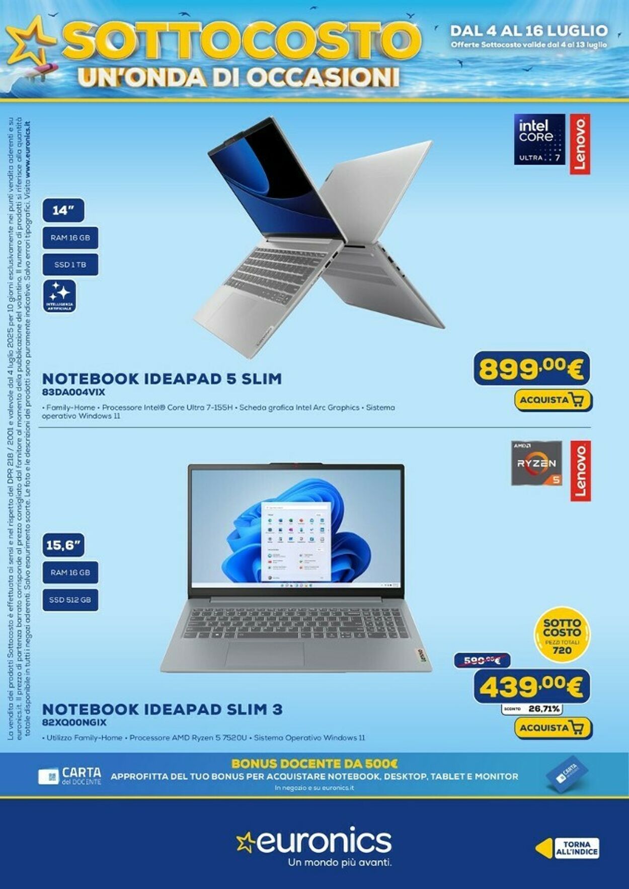 Volantino Euronics 04.07.2025 - 16.07.2025