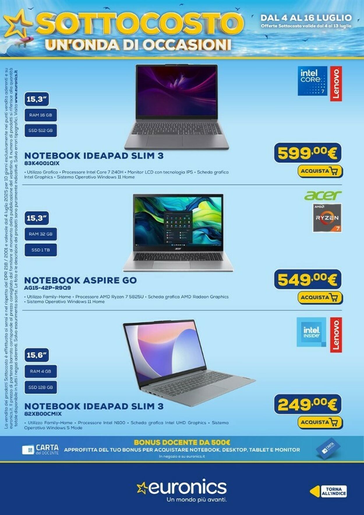 Volantino Euronics 04.07.2025 - 16.07.2025