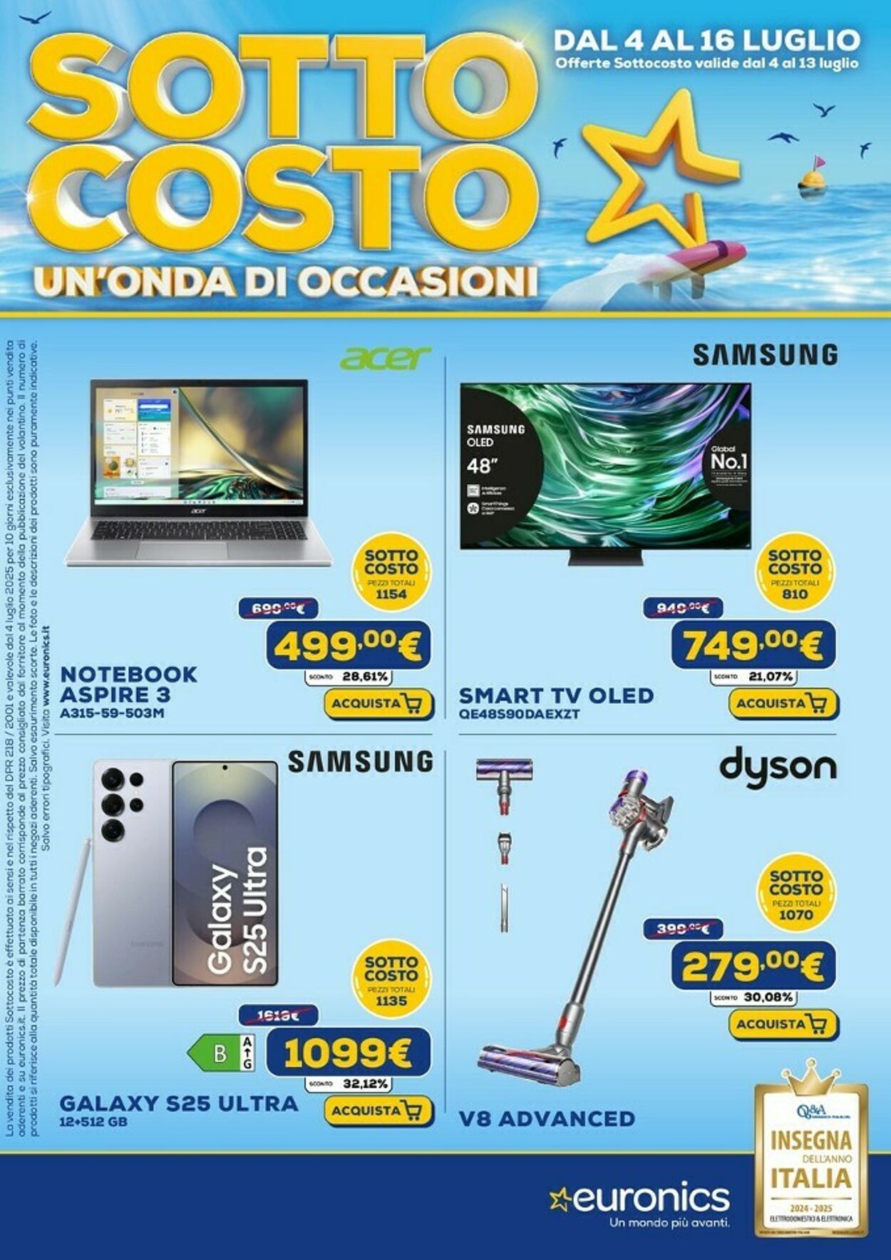 Volantino Euronics 04.07.2025 - 16.07.2025