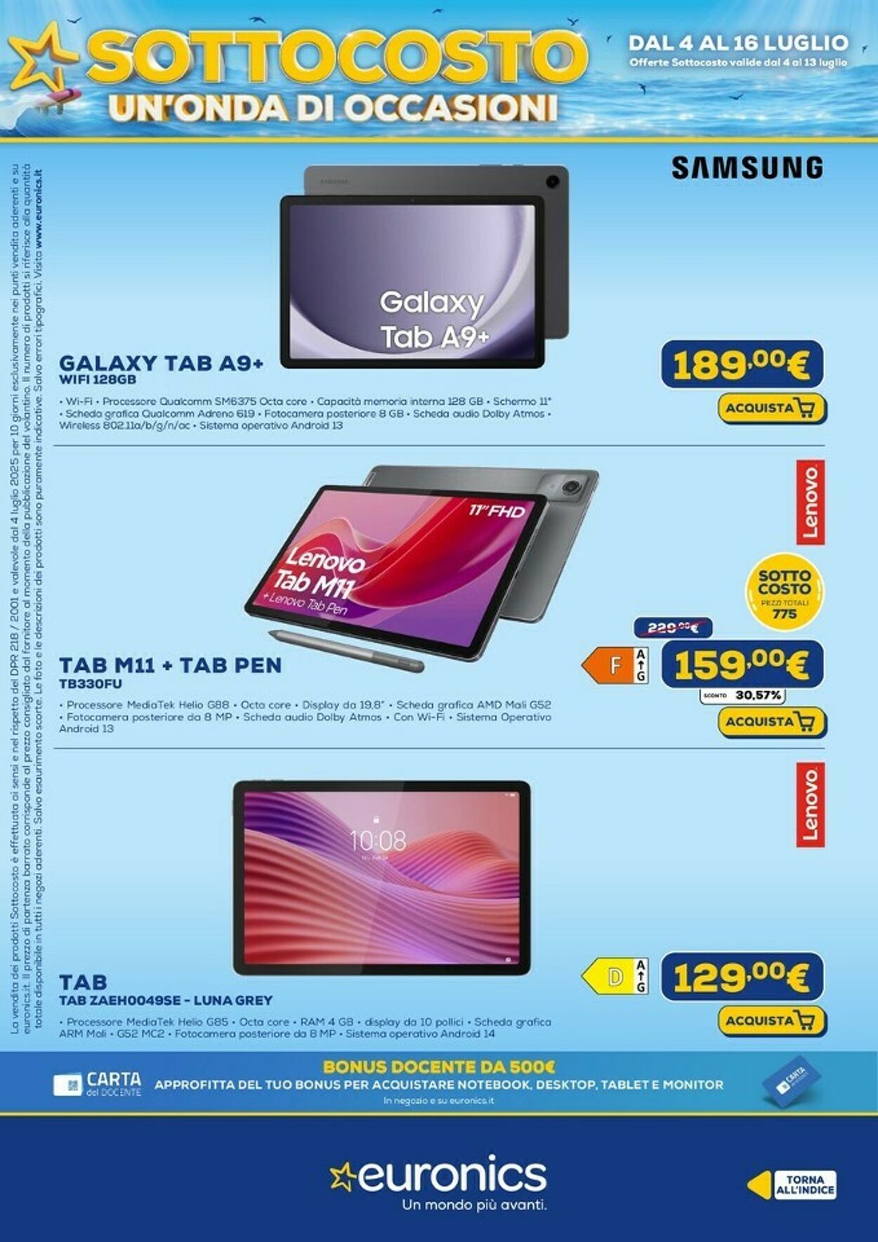 Volantino Euronics 04.07.2025 - 16.07.2025