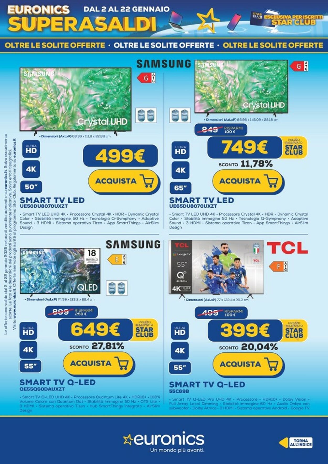 Volantino Euronics 02.01.2025 - 22.01.2025