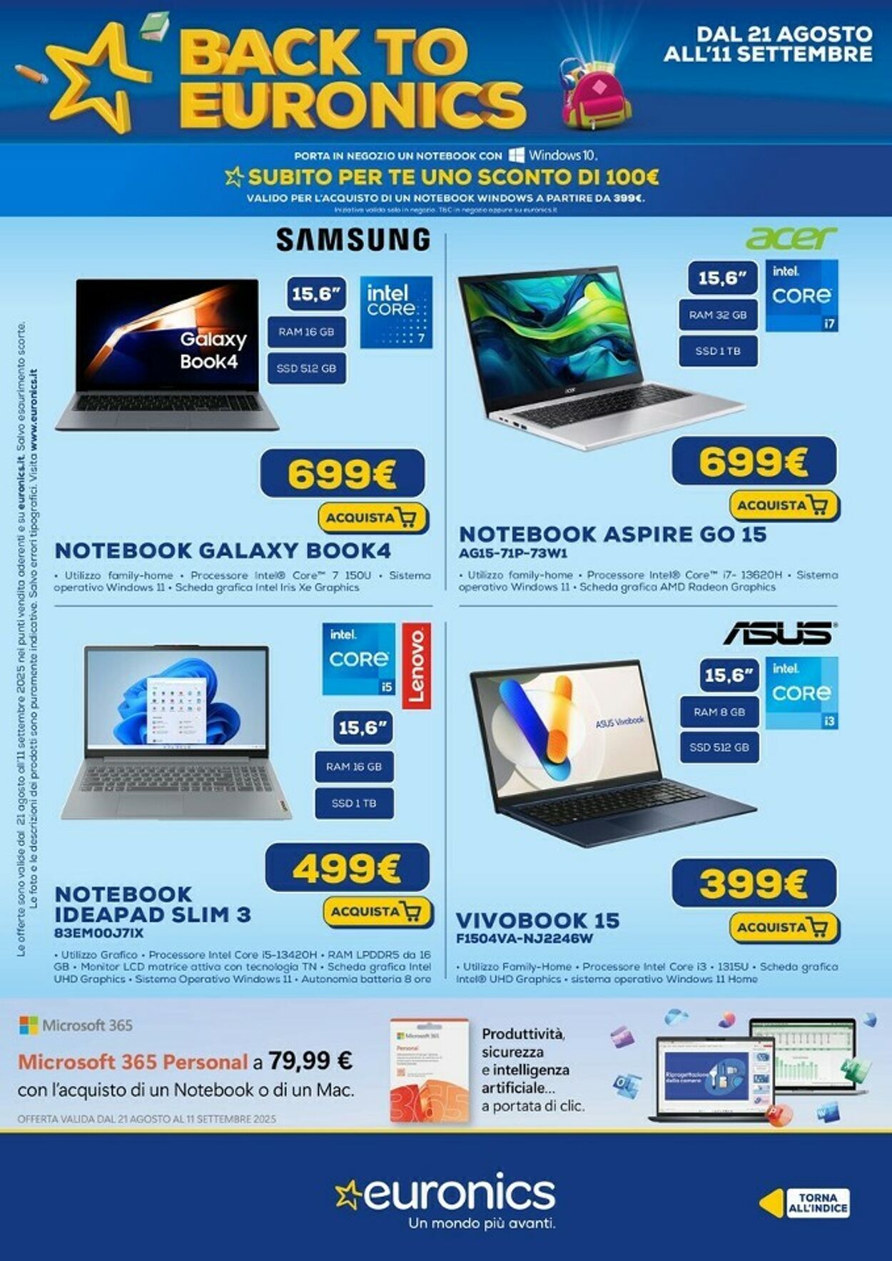 Volantino Euronics 01.09.2025 - 12.09.2025