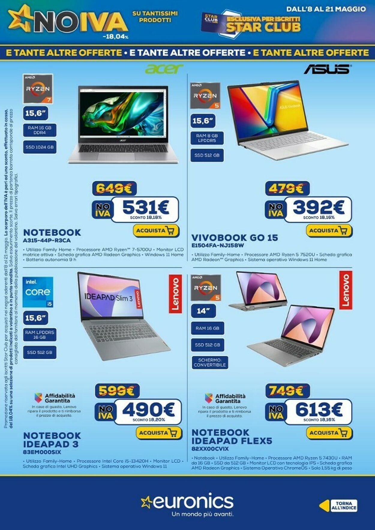 Volantino Euronics 21.05.2025 - 02.06.2025