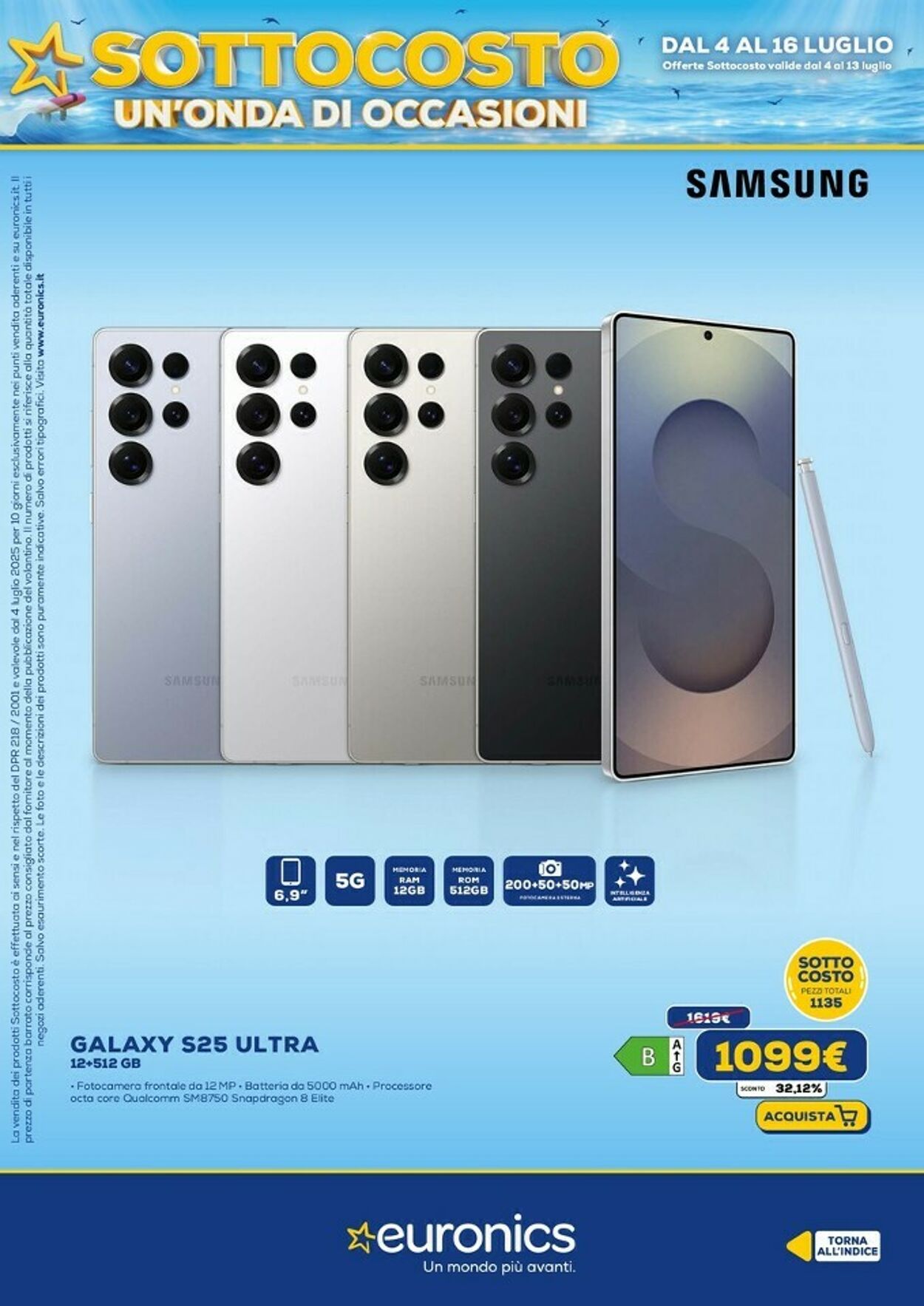 Volantino Euronics 04.07.2025 - 16.07.2025