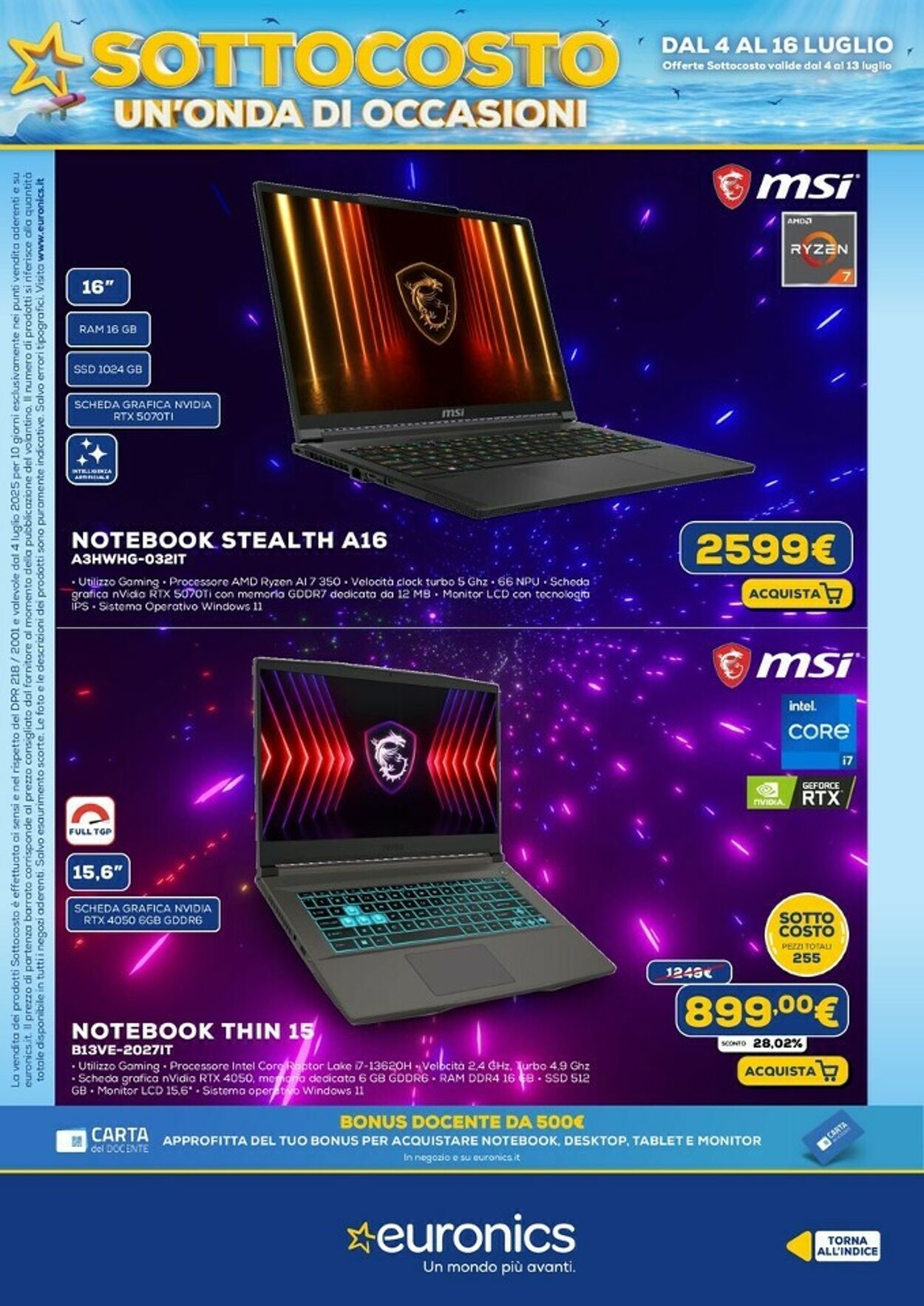 Volantino Euronics 04.07.2025 - 16.07.2025