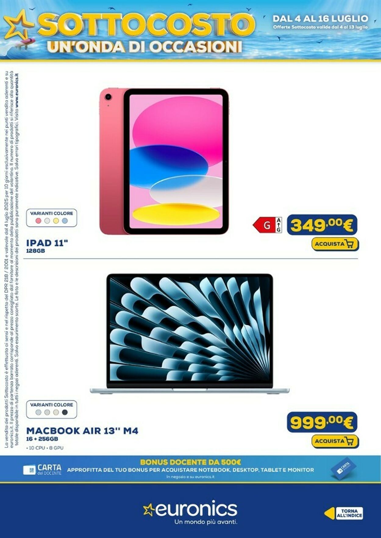 Volantino Euronics 04.07.2025 - 16.07.2025