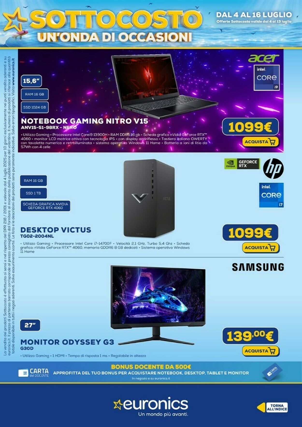 Volantino Euronics 04.07.2025 - 16.07.2025