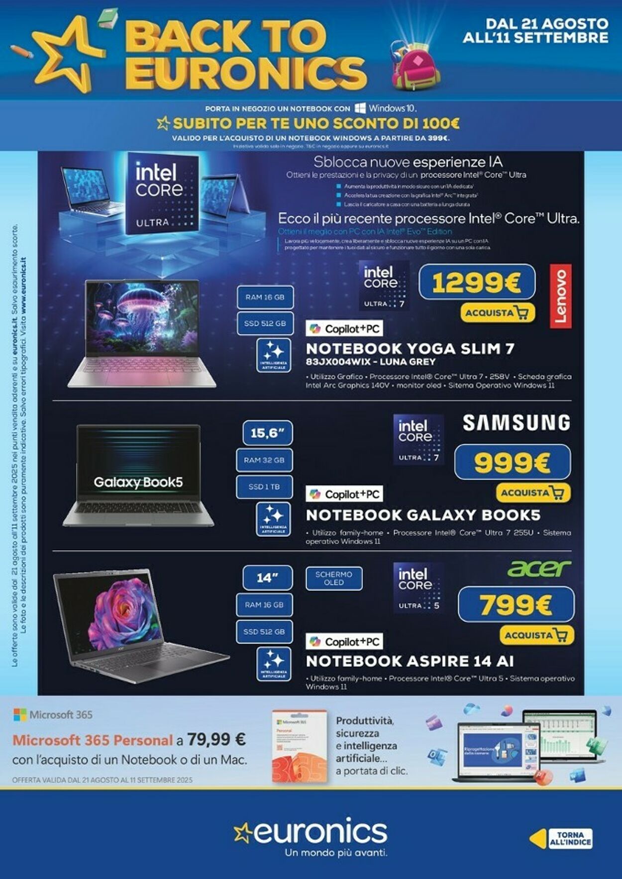 Volantino Euronics 21.08.2025 - 10.09.2025