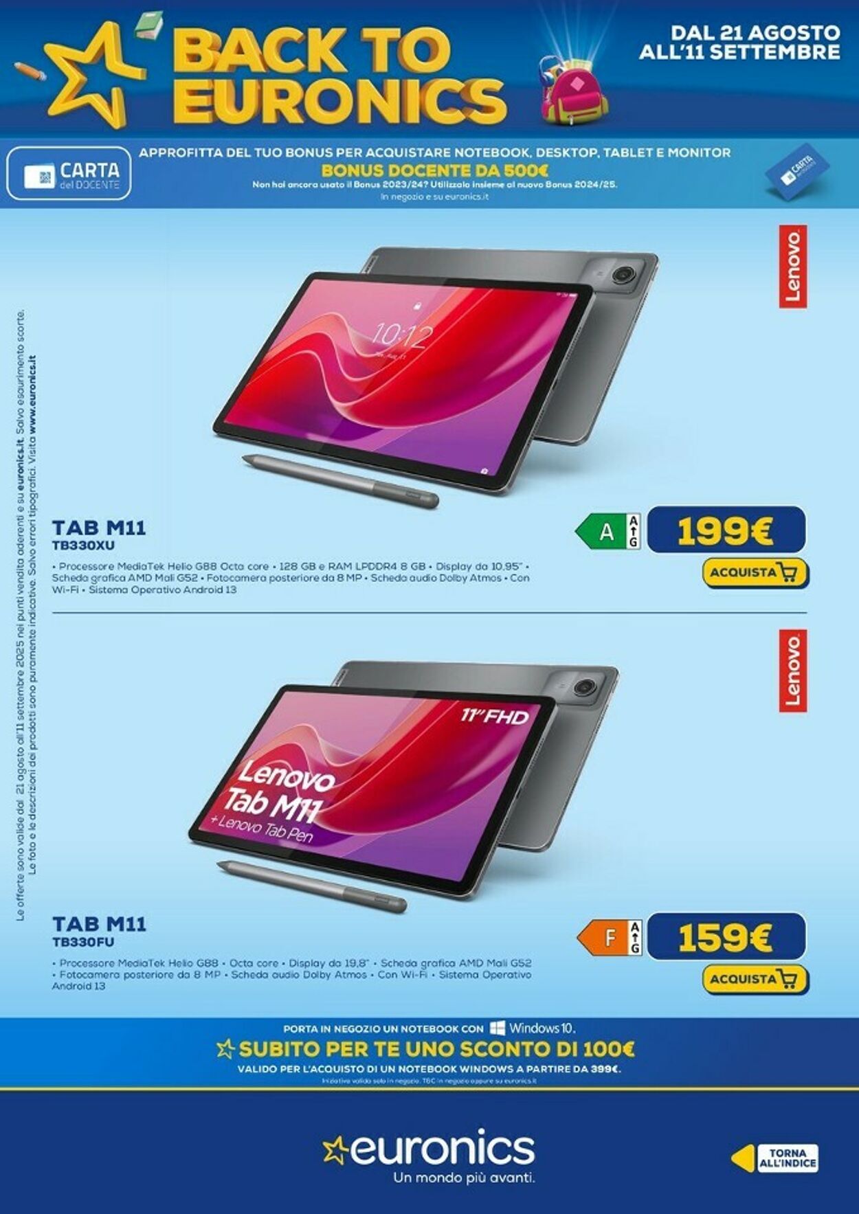 Volantino Euronics 21.08.2025 - 10.09.2025