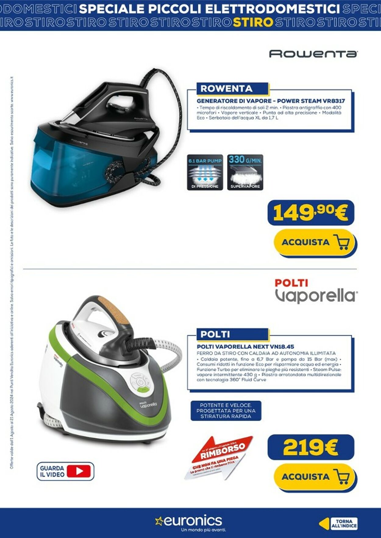 Volantino Euronics 01.08.2024 - 21.08.2024