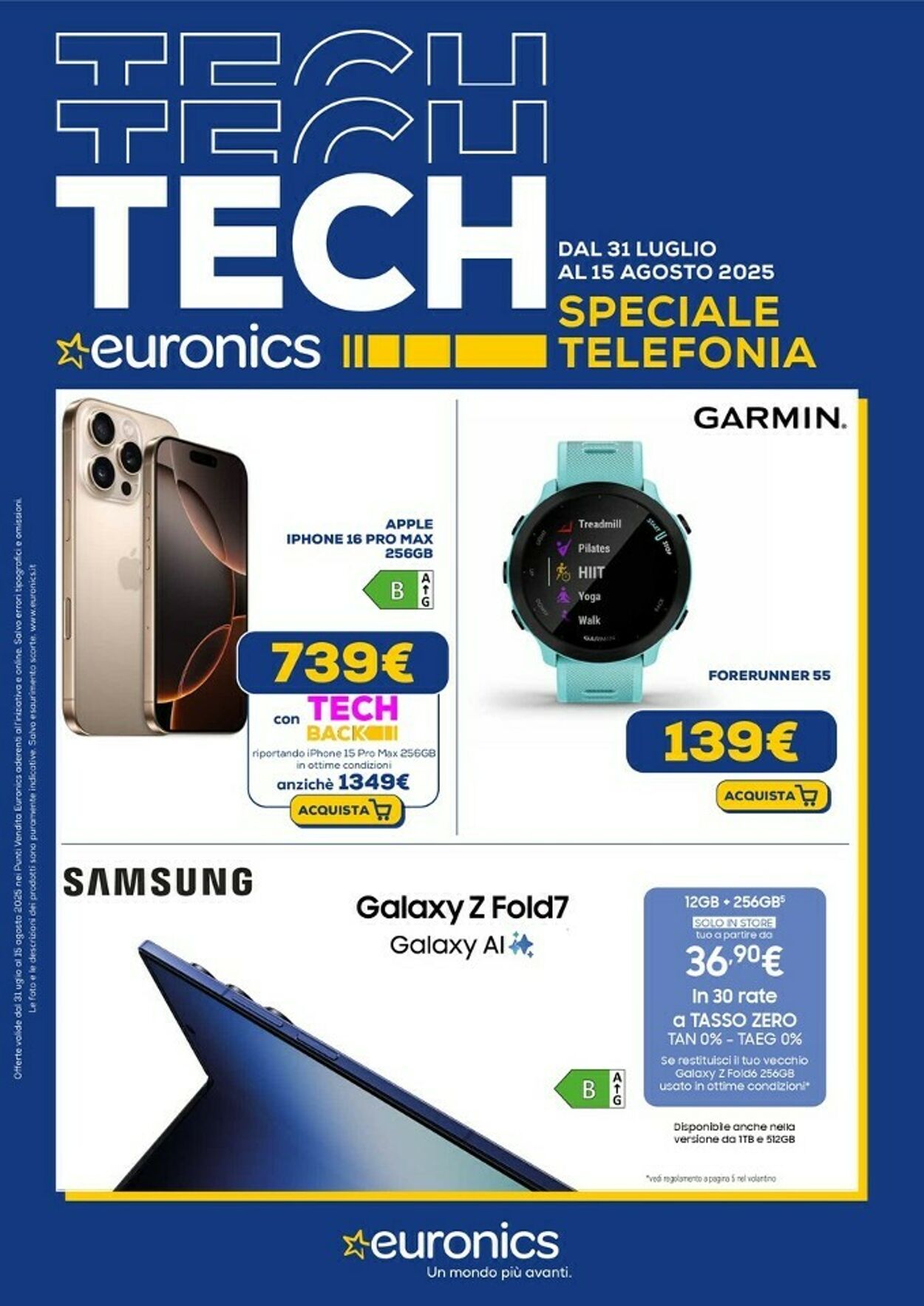 Volantino Euronics 31.07.2025 - 15.08.2025