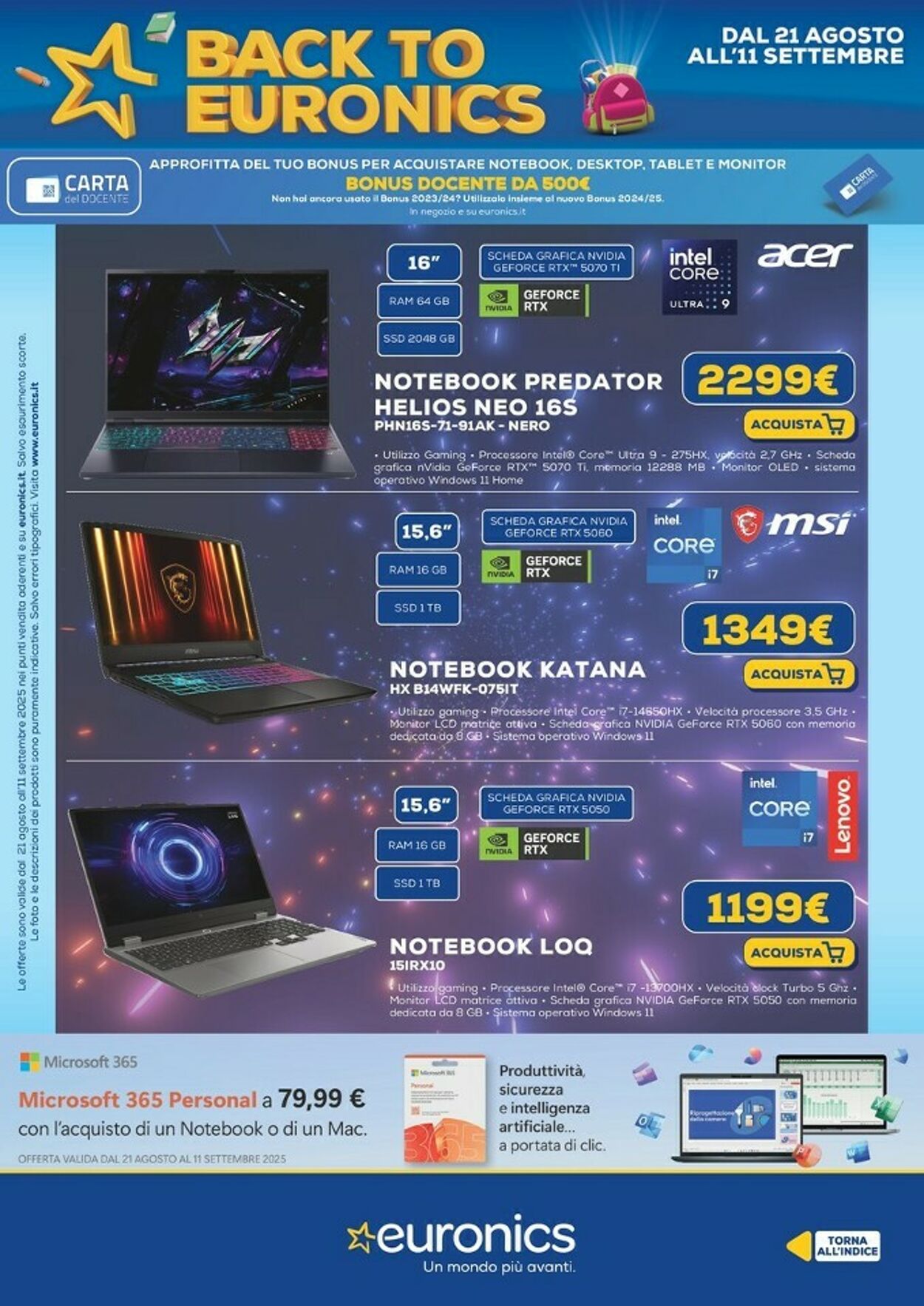 Volantino Euronics 08.09.2025 - 30.09.2025
