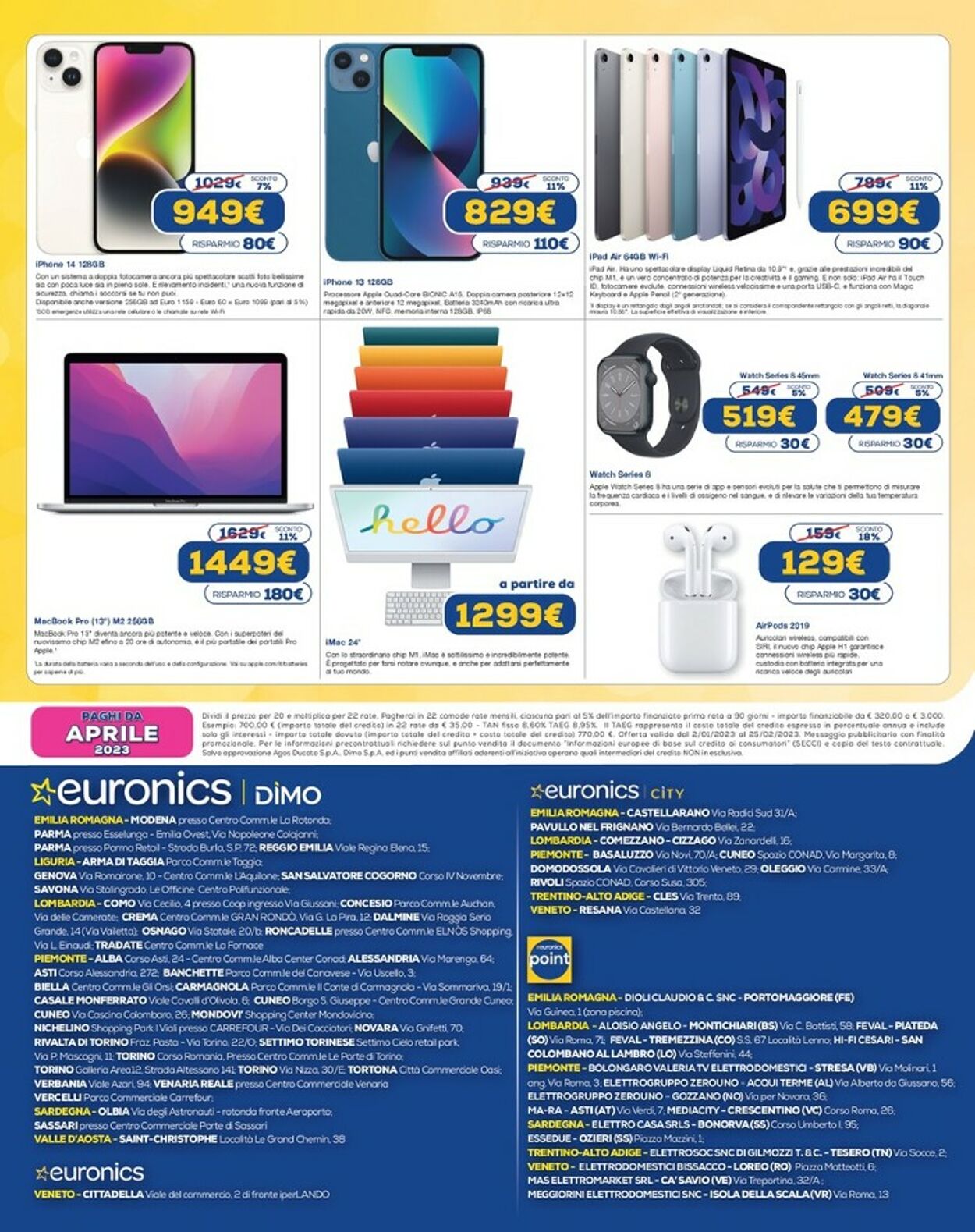 Volantino Euronics 02.01.2023 - 25.01.2023