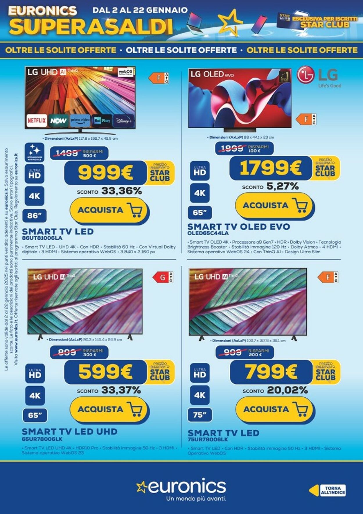 Volantino Euronics 02.01.2025 - 22.01.2025