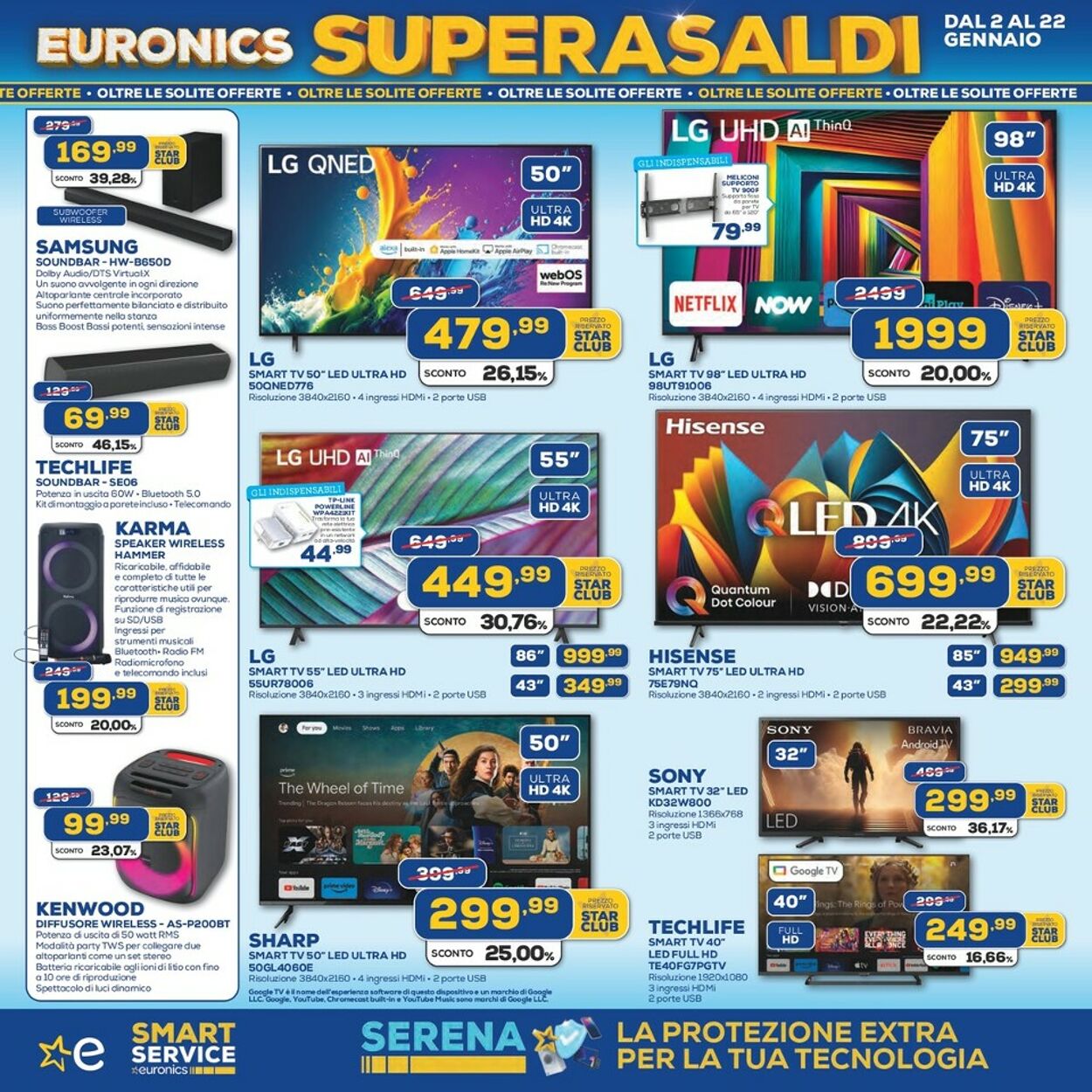 Volantino Euronics 02.01.2025 - 22.01.2025