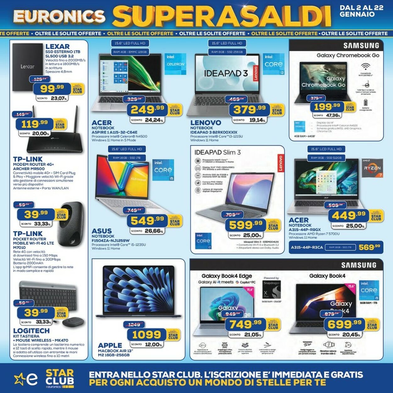 Volantino Euronics 02.01.2025 - 22.01.2025