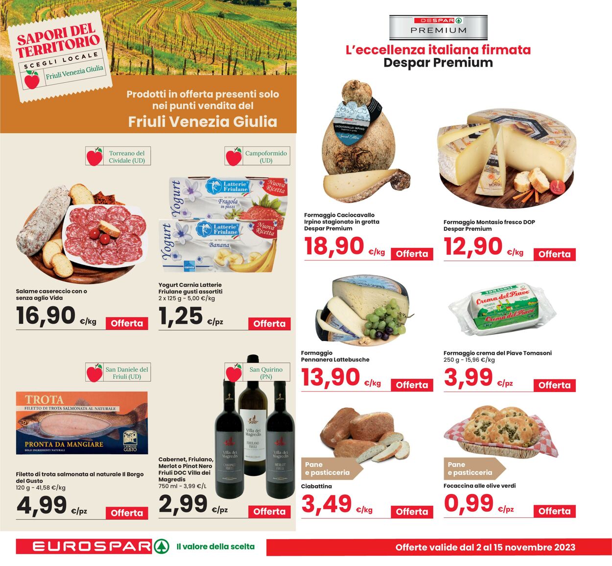 Volantino Eurospar 02.11.2023 - 15.11.2023