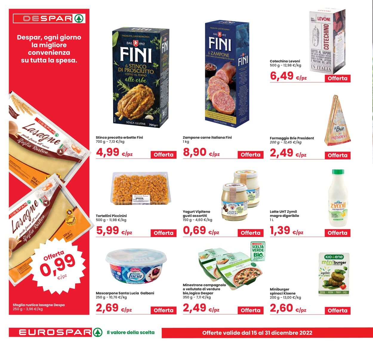 Volantino Eurospar 15.12.2022 - 31.12.2022