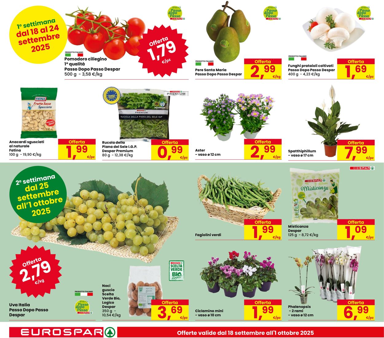 Volantino Eurospar 18.09.2025 - 01.10.2025