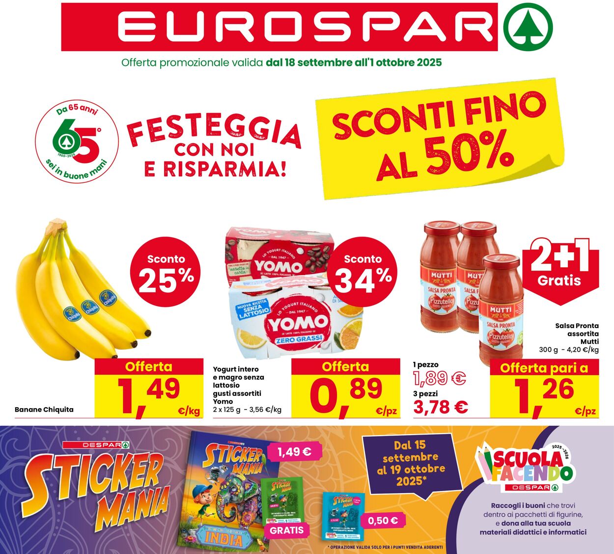 Volantino Eurospar 18.09.2025 - 01.10.2025