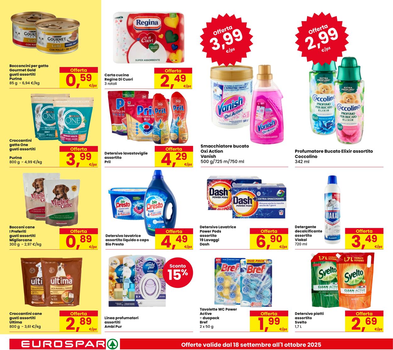 Volantino Eurospar 18.09.2025 - 01.10.2025