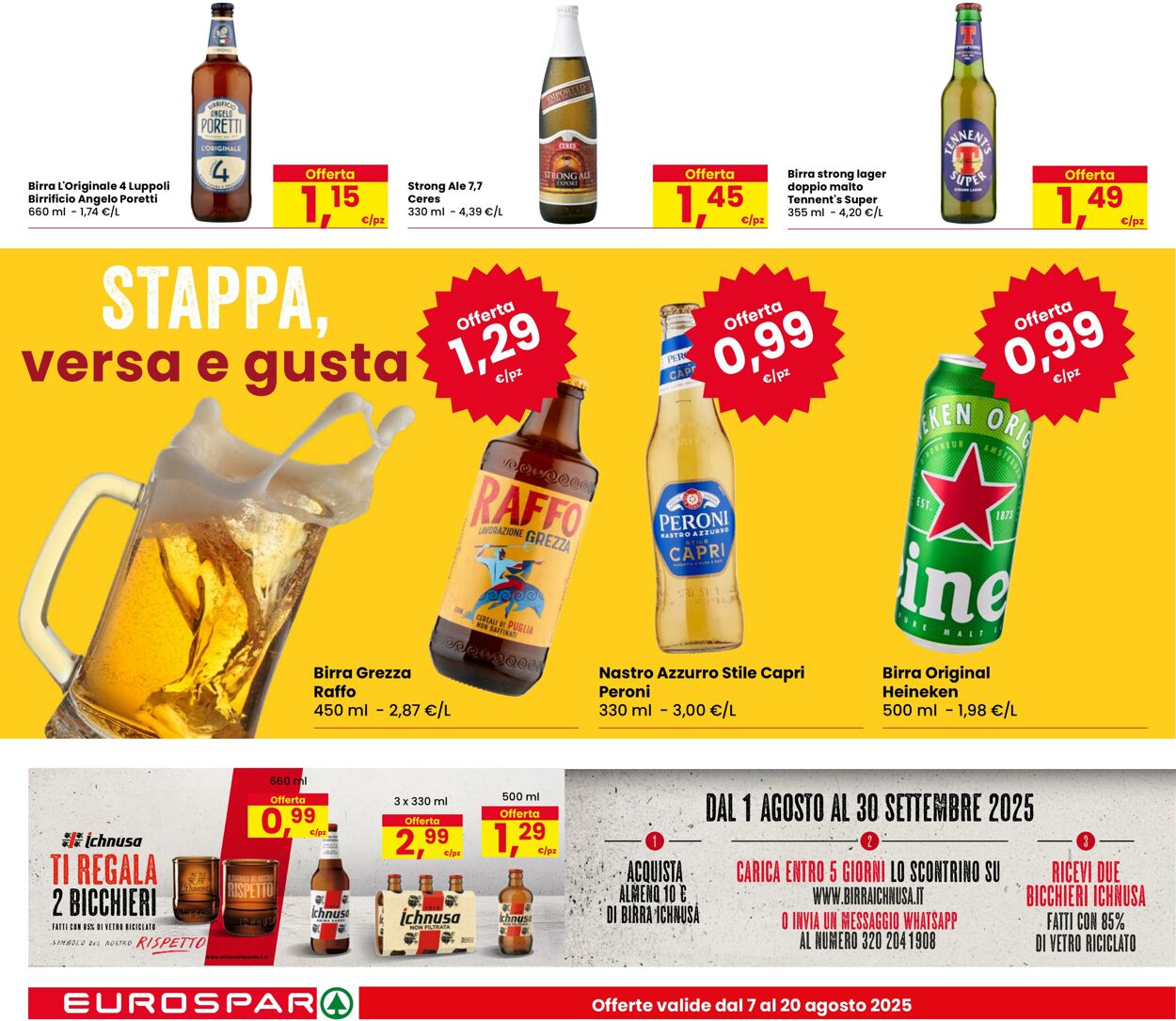 Volantino Eurospar 07.08.2025 - 20.08.2025