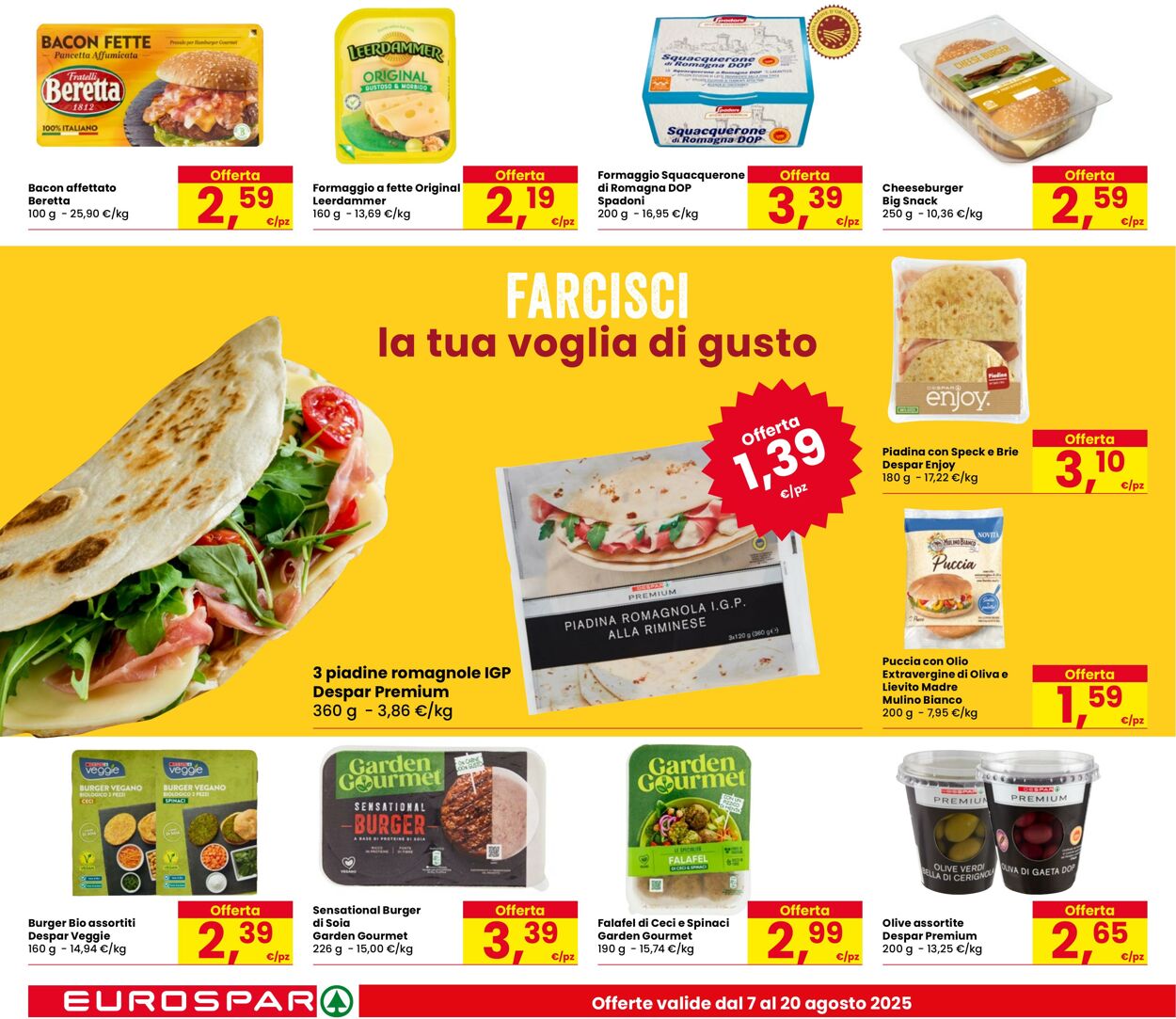 Volantino Eurospar 07.08.2025 - 20.08.2025