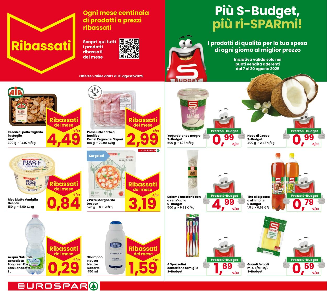 Volantino Eurospar 07.08.2025 - 20.08.2025