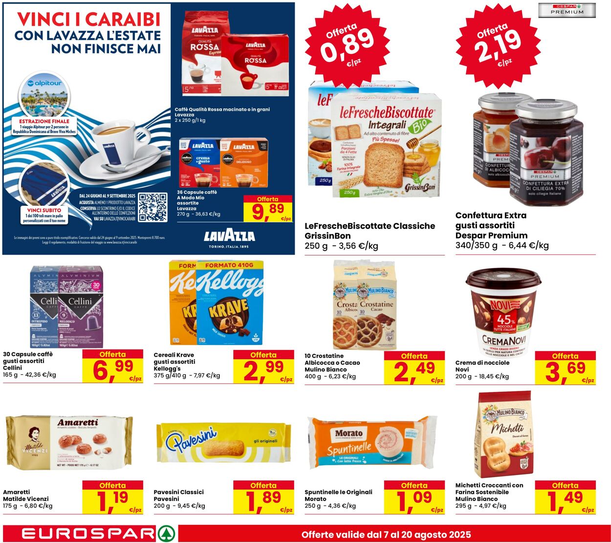 Volantino Eurospar 07.08.2025 - 20.08.2025
